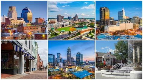 The Largest Cities in North Carolina .